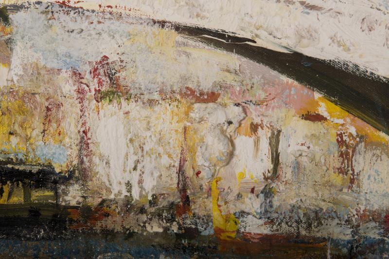 Eine Momentaufnahme eines Gondolere als Öl auf Leinwand von dem KünstlerArmando Farina