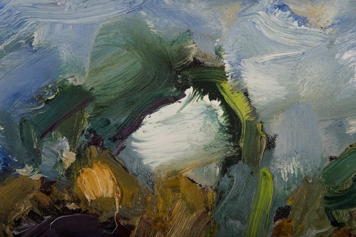 Ein abstraktes Stillleben in Öl auf Leinwand von dem Künstler Cäsar W. Radetzky