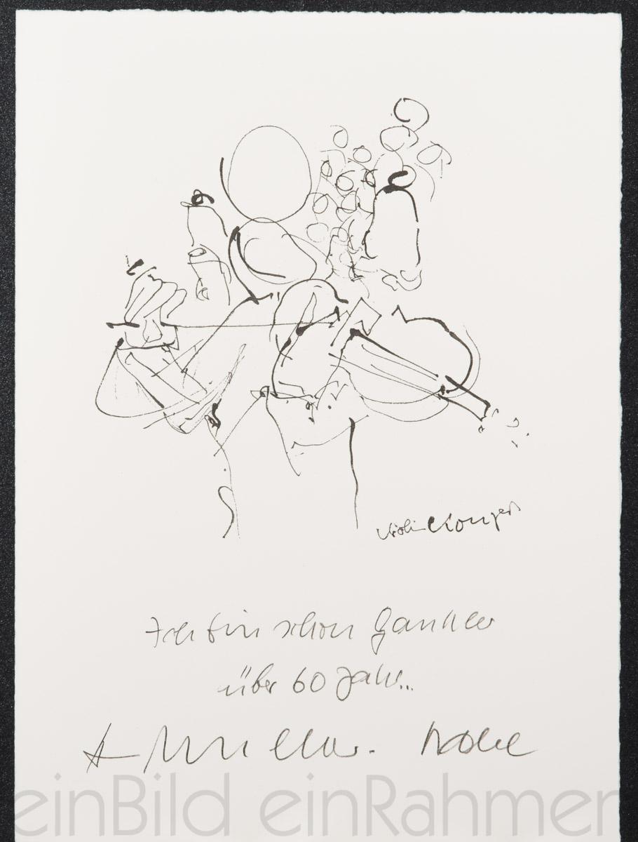 Geburtstags Lithograpie von Armin Müller-Stahl zu seinem 85 Geburtstag